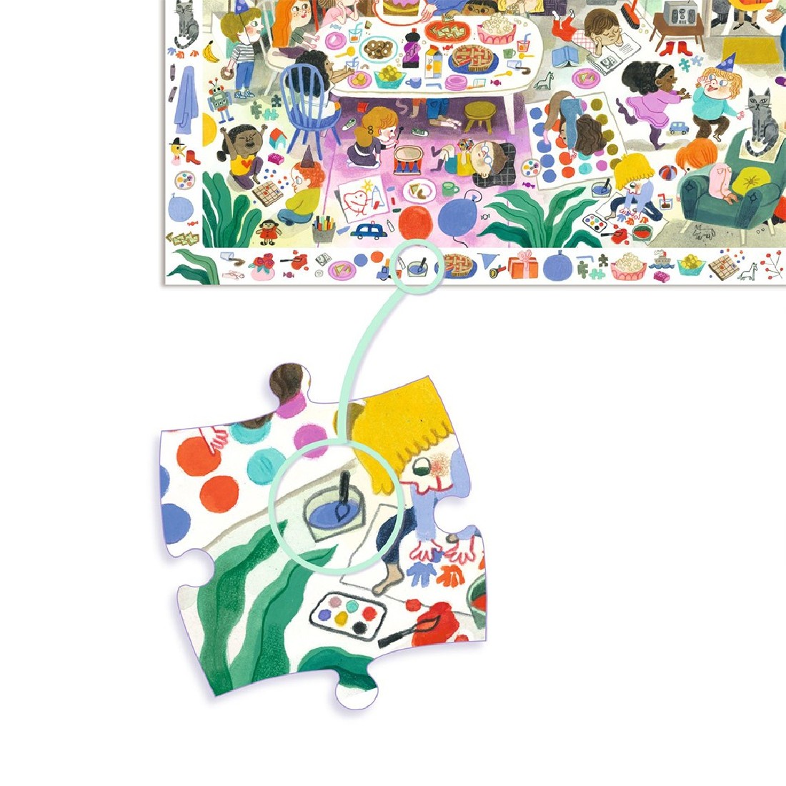 Puzzle παρατήρησης Πάρτι γενεθλίων 54τεμ. 07566 Djeco