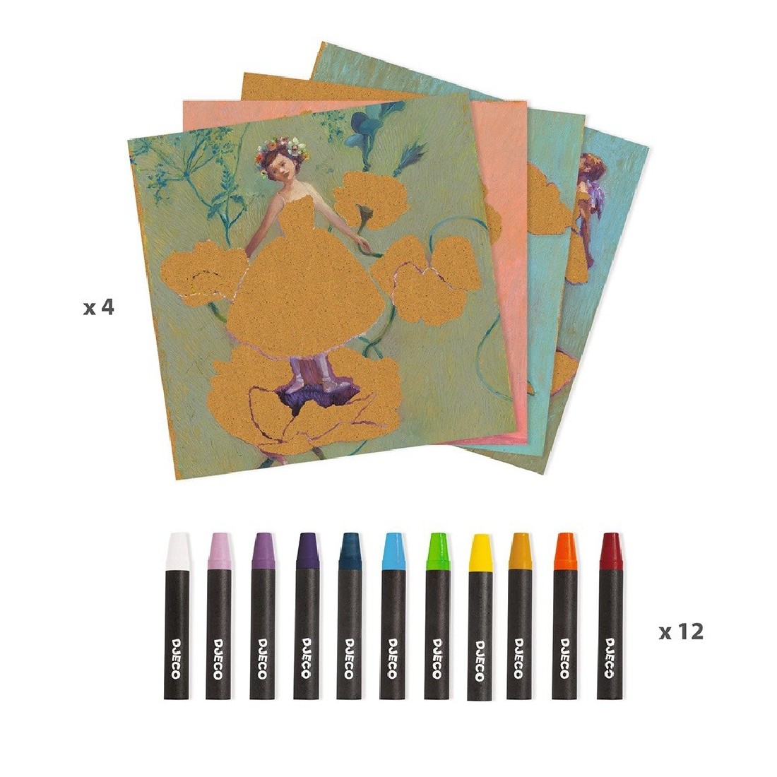 Inspired by Edgar Degas- Ιμπρεσιονισμός-Ζωγραφίζω με κηρομπογιές Μπαλαρίνες 09381 Djeco