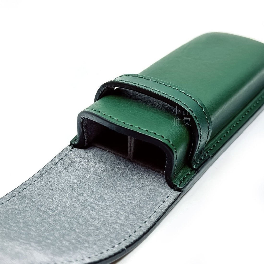 Pilot and Somes pen green leather case for 2 pens, SLS2-11-G