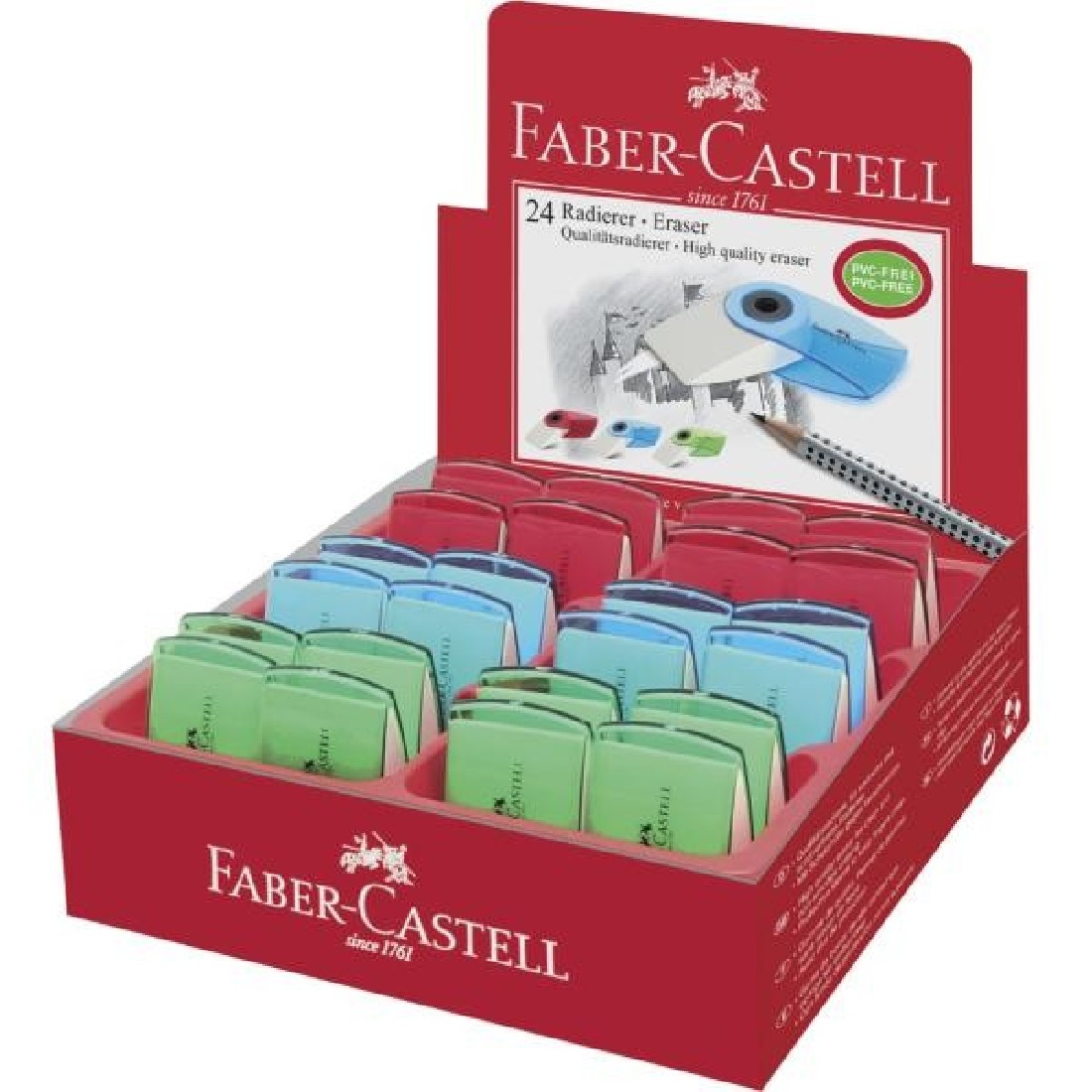 Faber-Castell Γόμα Mini Sleeve Ημιδιάφανη 182412
