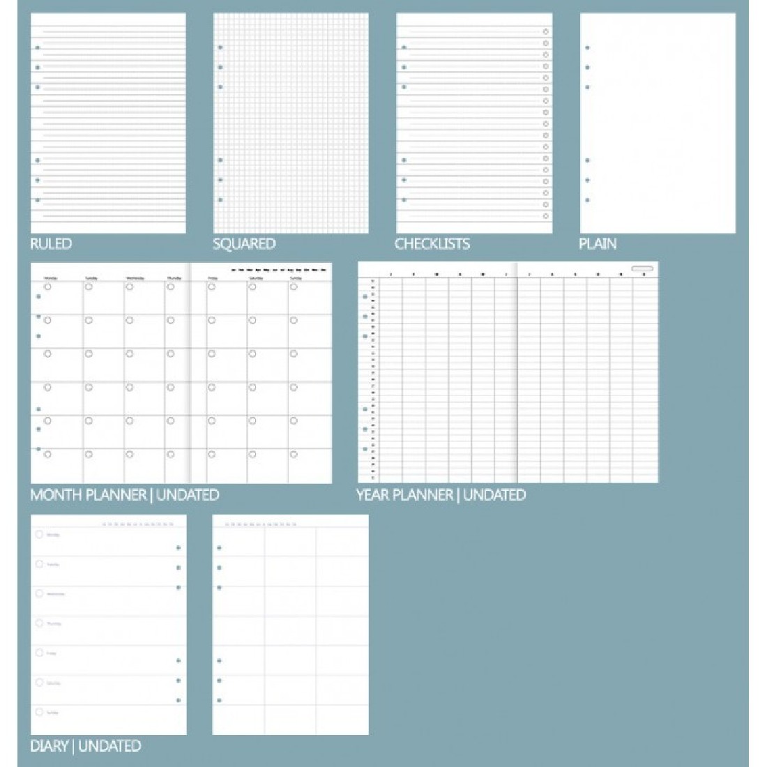 Clipbook A5 Vista Blue 023620 Filofax FX