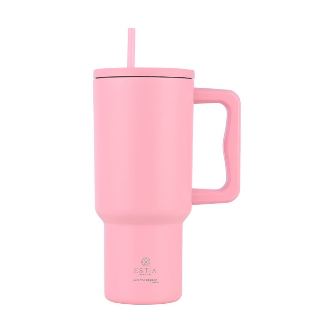 Straw Tumbler XL 900ml Blossom Rose 32142 Estia Home Art