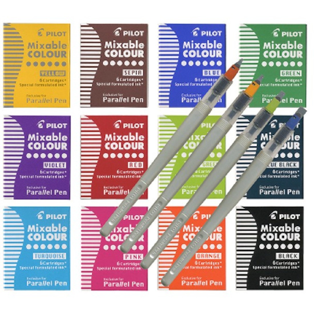 Pilot mixable colour cartridges  for parallel pen IRFP-6S