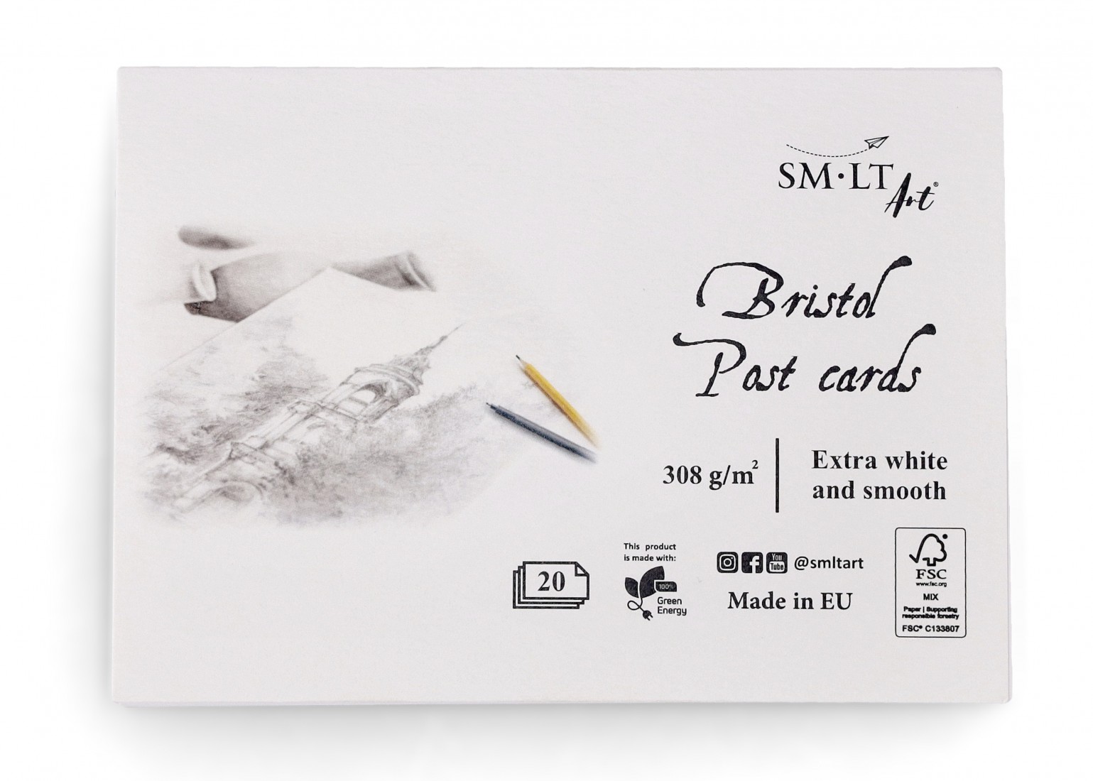 SM-LT ART Bristol Post Cards, 20sh 308 gr