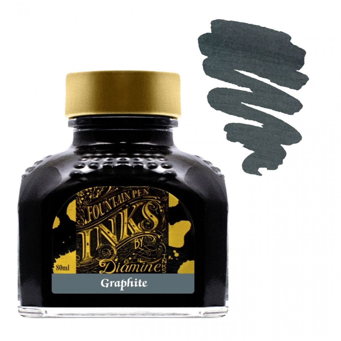 Diamine 80ml Graphite Ink Bottle