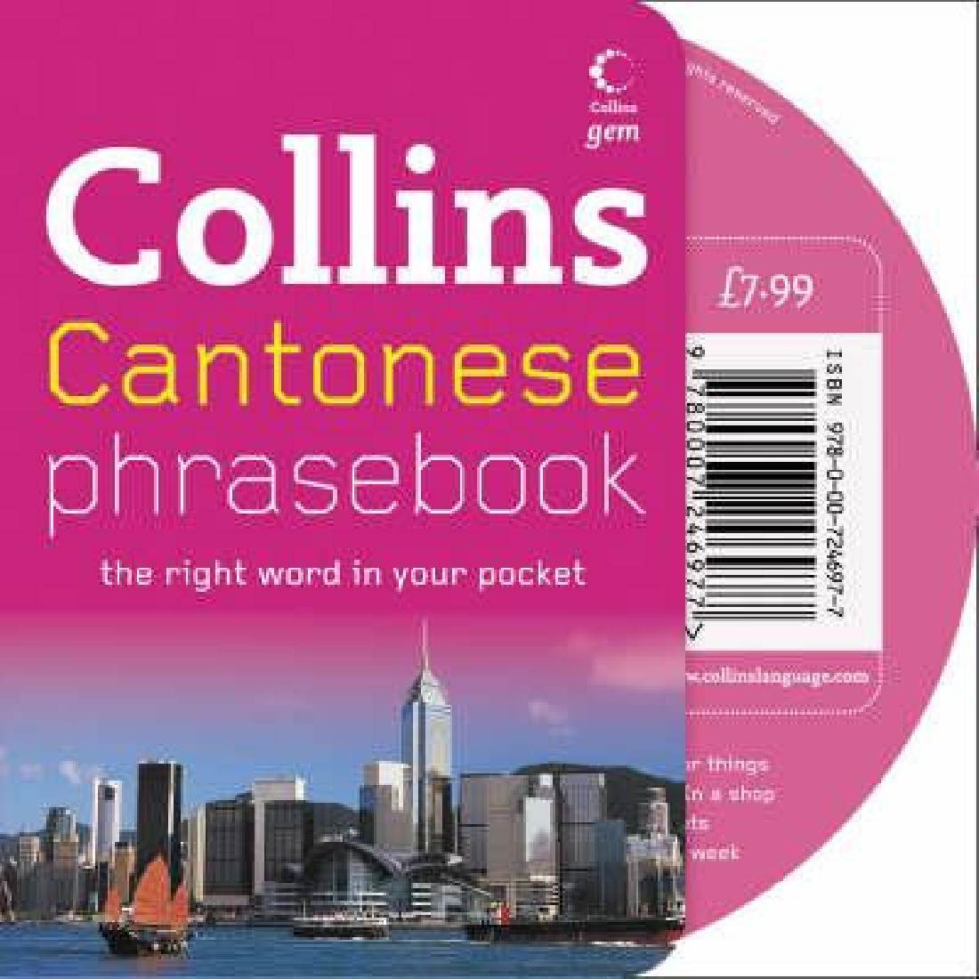 COLLINS GEM : CANTONESE PHRASEBOOK CD PACK (+ CD) PB