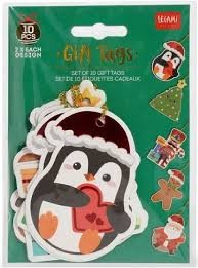 Σετ με 10τεμ Χριστουγεννιάτικες ετικέτες δώρων Legami