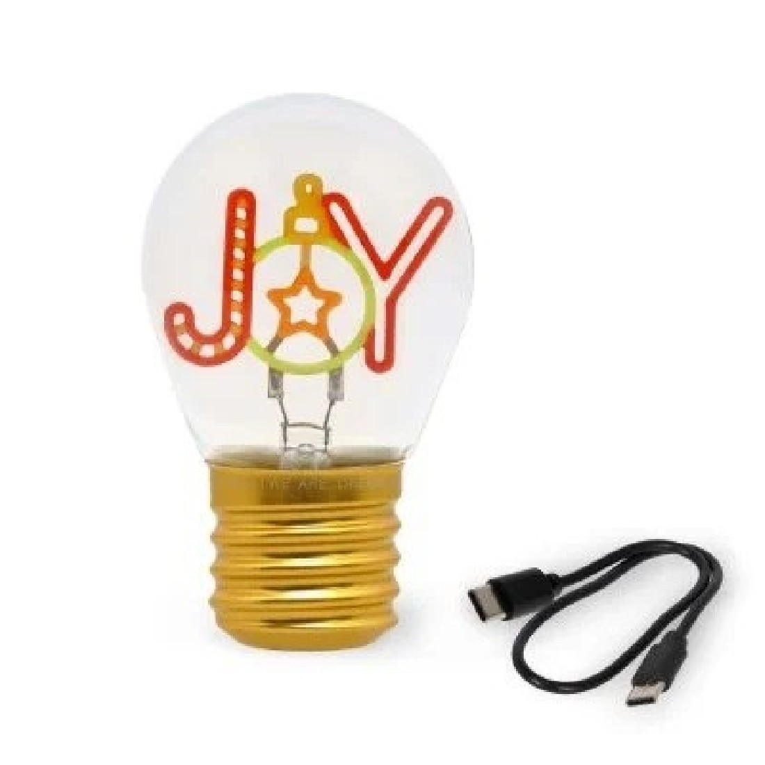 Joy Lightbulb-Shaped Table Lamp - Bulb Fiction- Legami