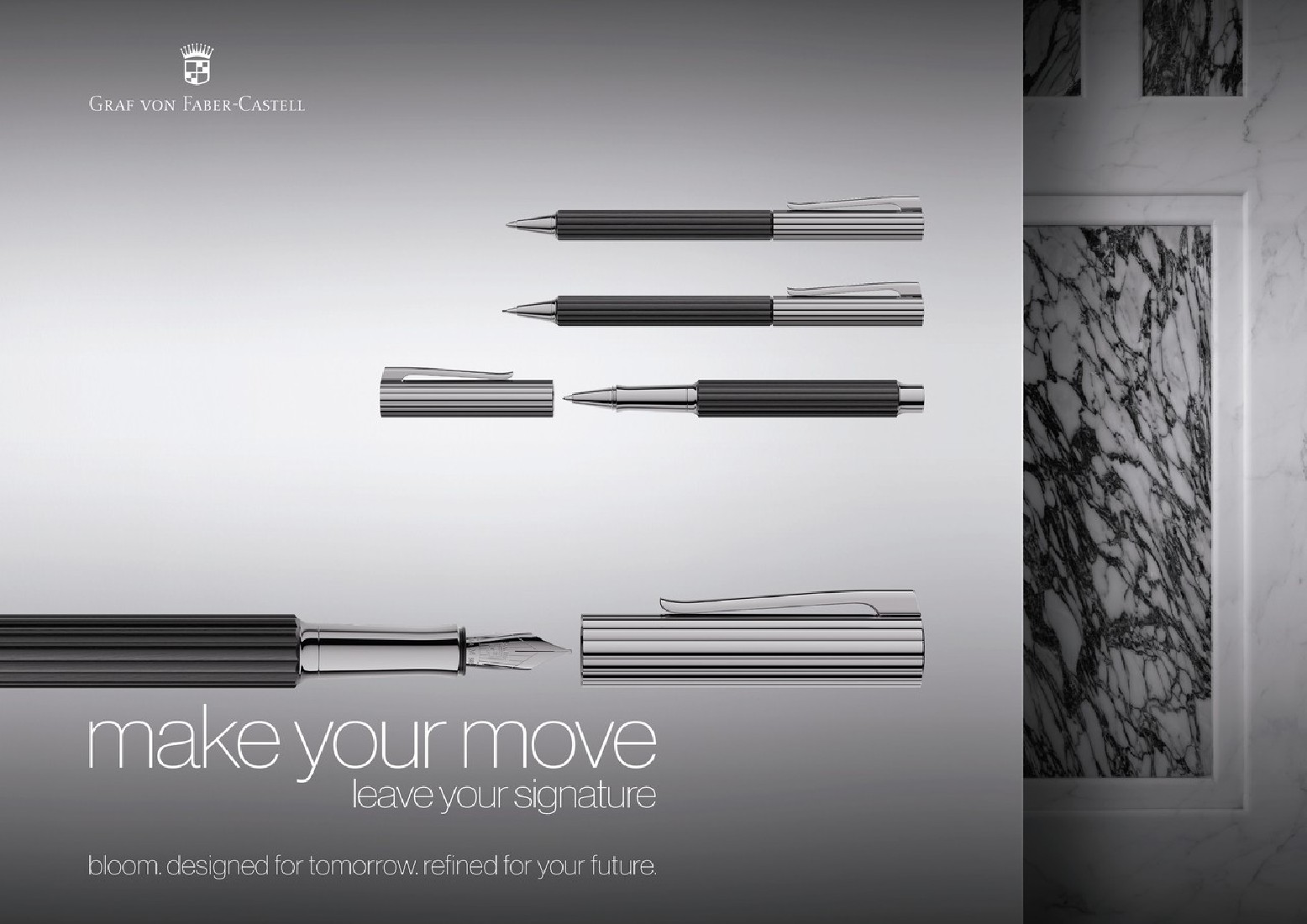 Graf Von Faber Castell Bloom Ebony Fountain Pen GVFC157121