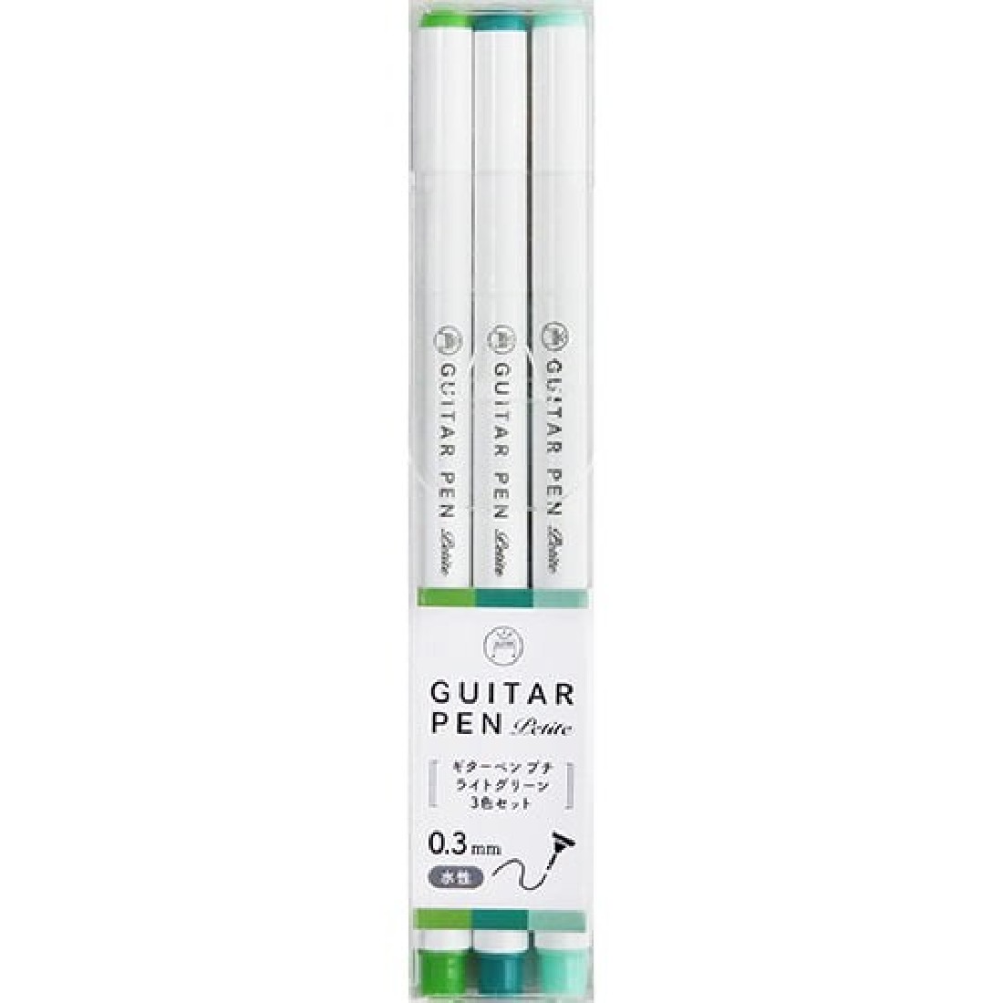 Teranishi Marker/Highlighter Water-based Sign Pen 3-color green  set  GRPT-3LG