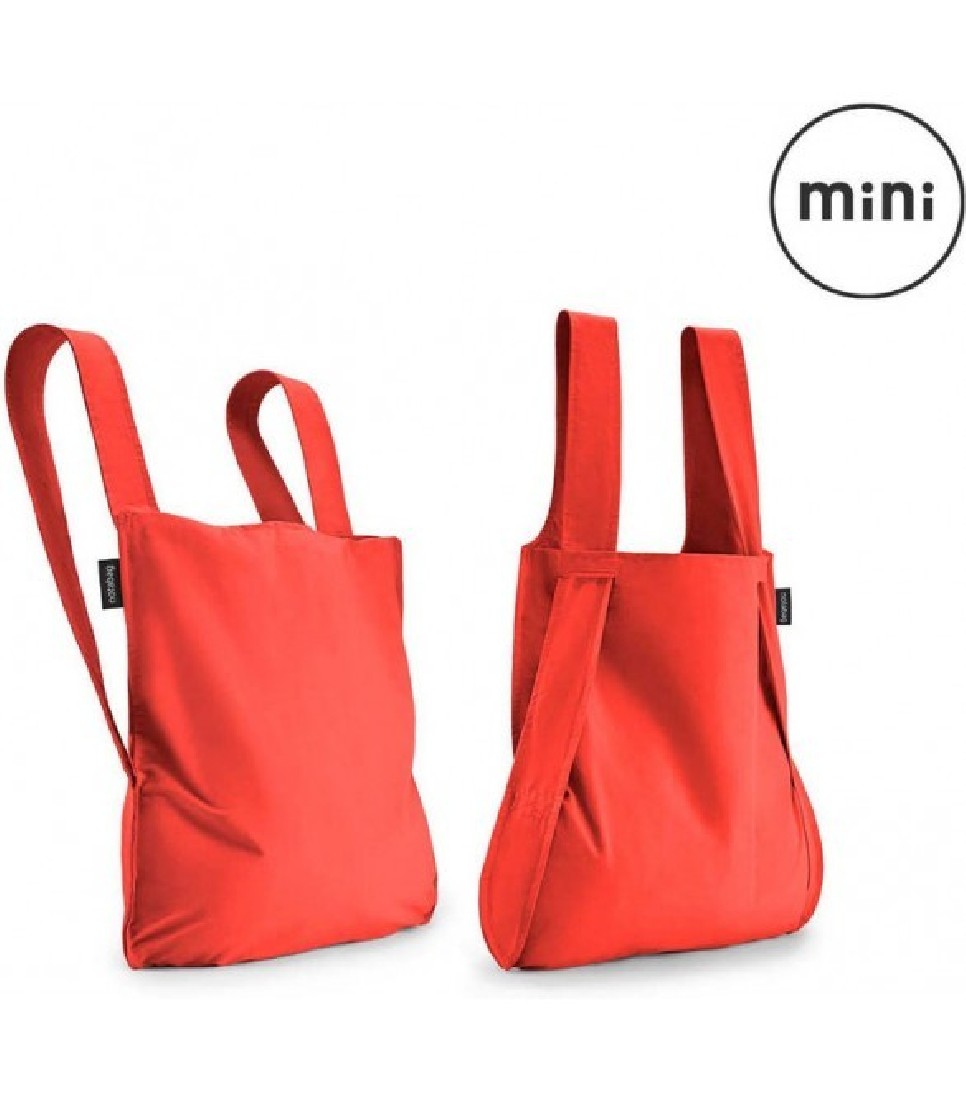 Notabag – Mini red,  bag and backpack