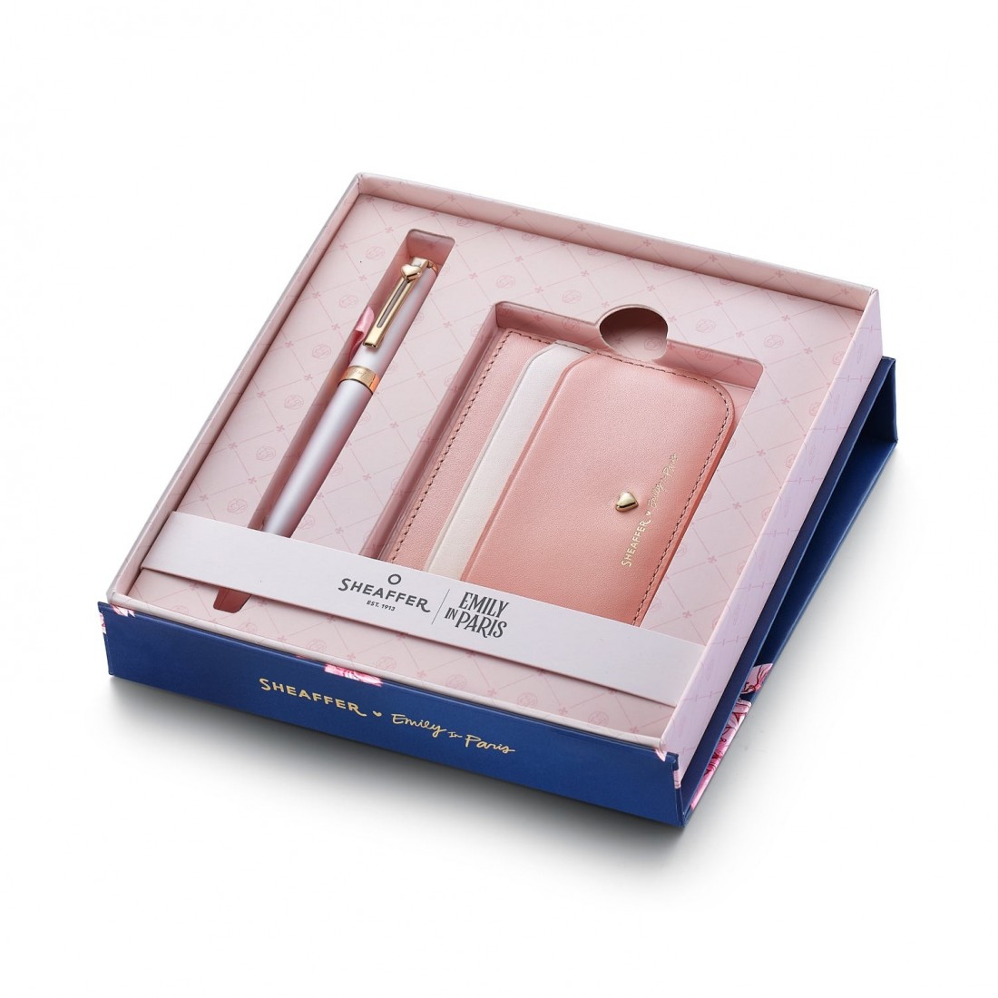 Sheaffer Prelude Special Edition Emily In Paris Mini Pastel Pink Ballpoint Pen Credit Card Holder Gift Set
