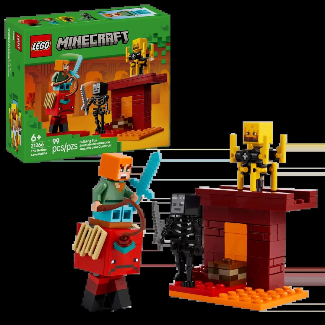 The Nether Lava Battle 21266 Lego Minecraft