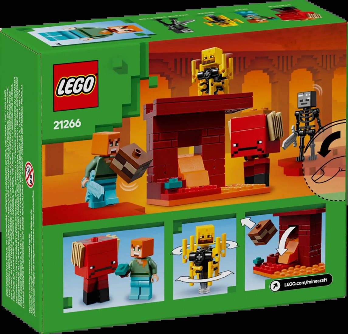 The Nether Lava Battle 21266 Lego Minecraft