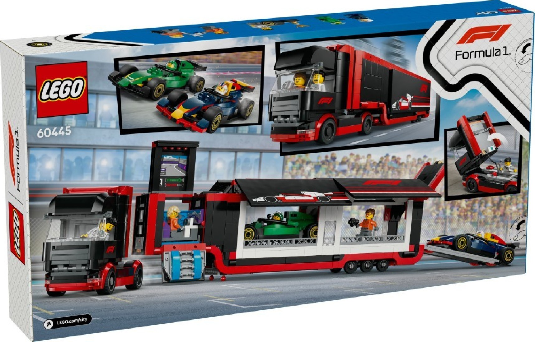 F1® Truck With Rb20 & Amr24 F1® Cars 60445 Lego City