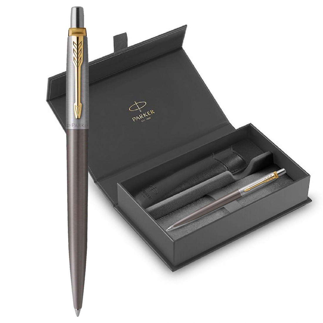 Parker Jotter XL Grey GT Balllpen and Black Pouch P