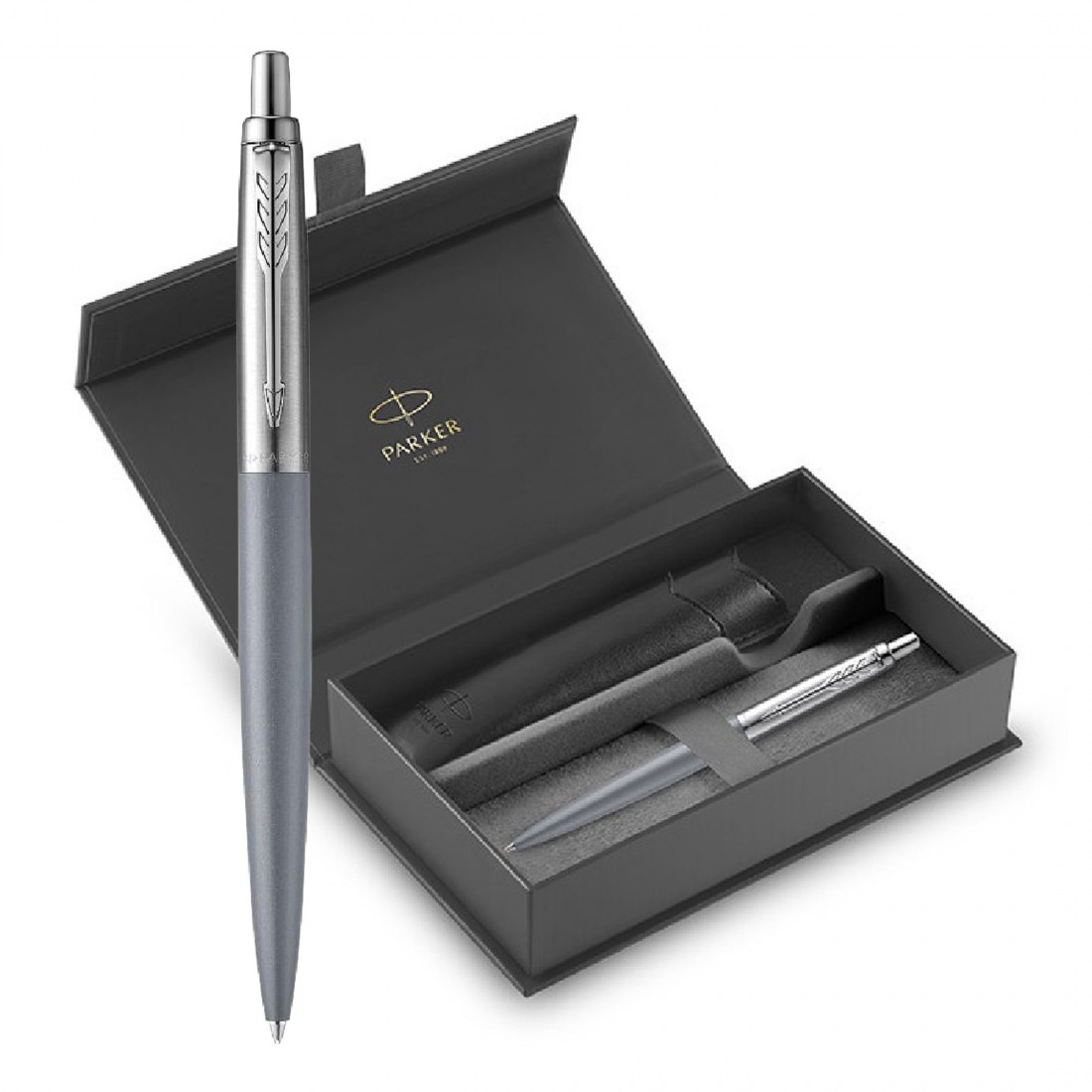 Parker Jotter XL Alexandra Matte Grey Balllpen and Black Pouch