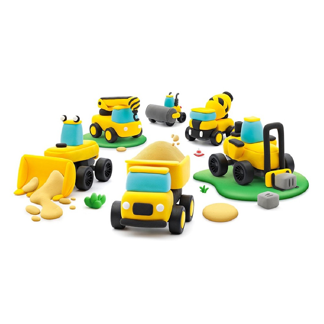 Κατασκευή με πηλό Construction Cars 12901 Hey Clay