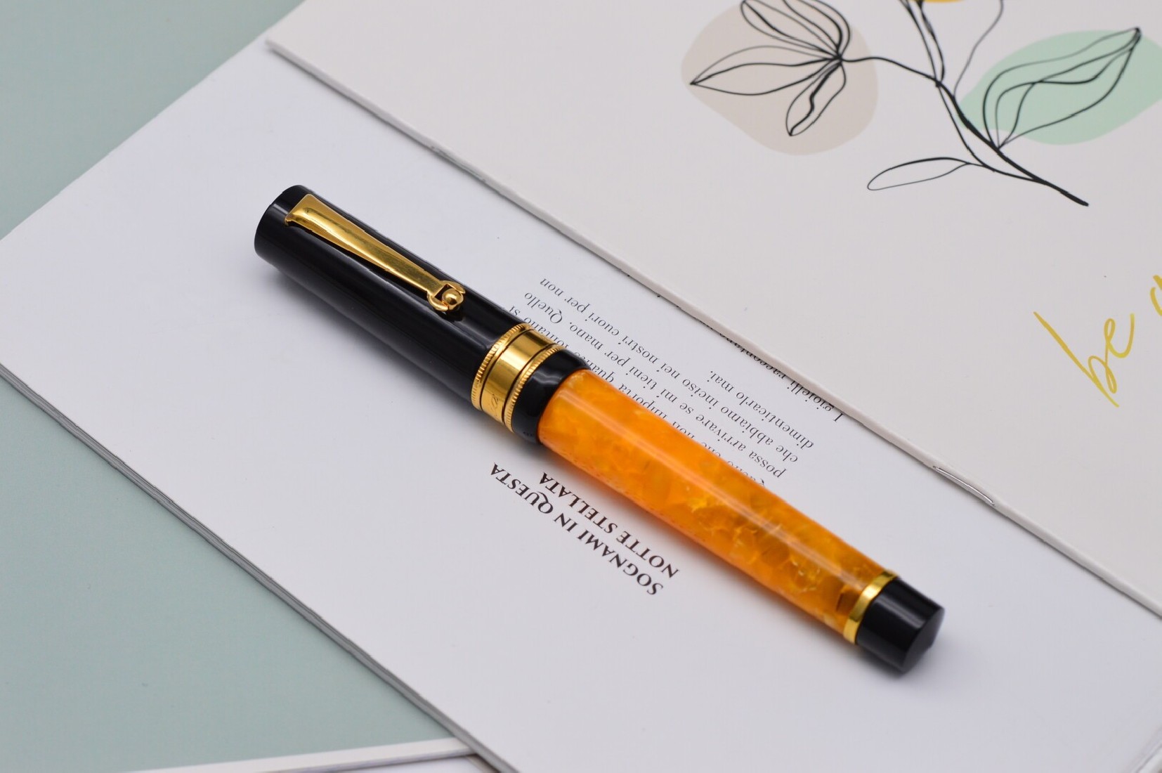 Santini Italia Libra Solaia GP  piston filler pen with ebonite feeder superflexy nib 18k