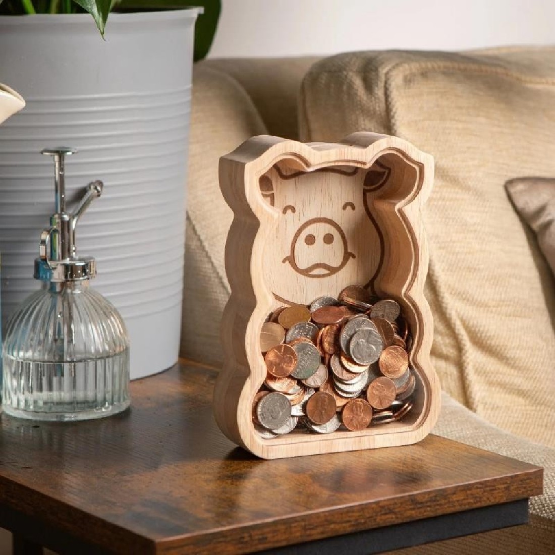 Κουμπαράς Ξύλινος Piggy Bank KK385 Kikkerland