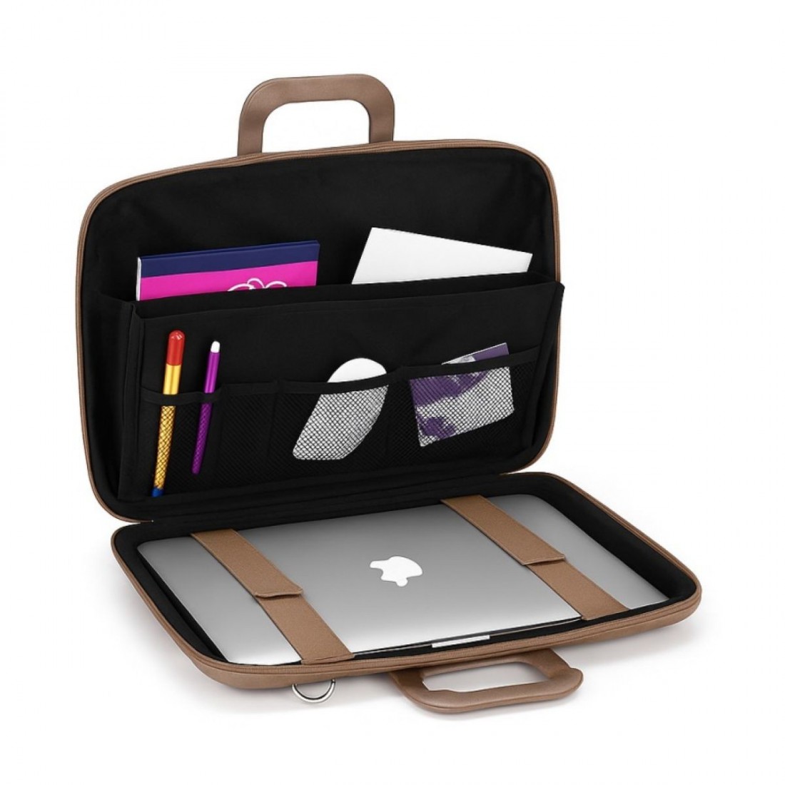 BRIEFCASE LAPTOP 15,6 CAMOSCIO CHARCOAL