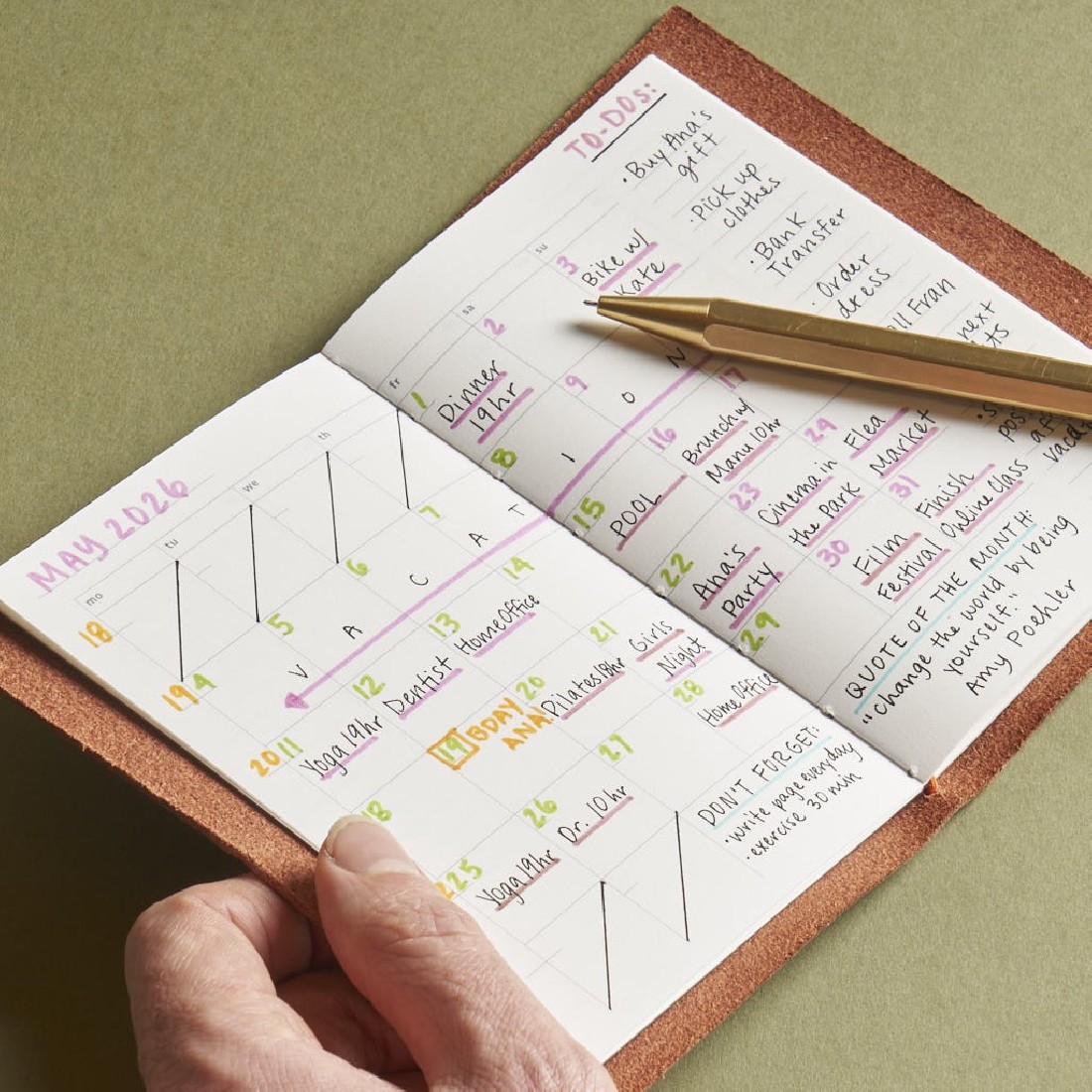 Paper Republic timeless monthly pocket