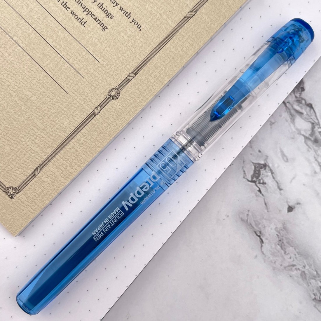 Platinum Preppy Blue Black Fountain Pen PSQ-400-M