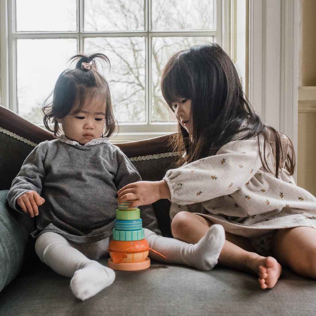 Ξύλινος Κύβος Στοίβαξης Καβούρι 12813 Orange Tree Toys