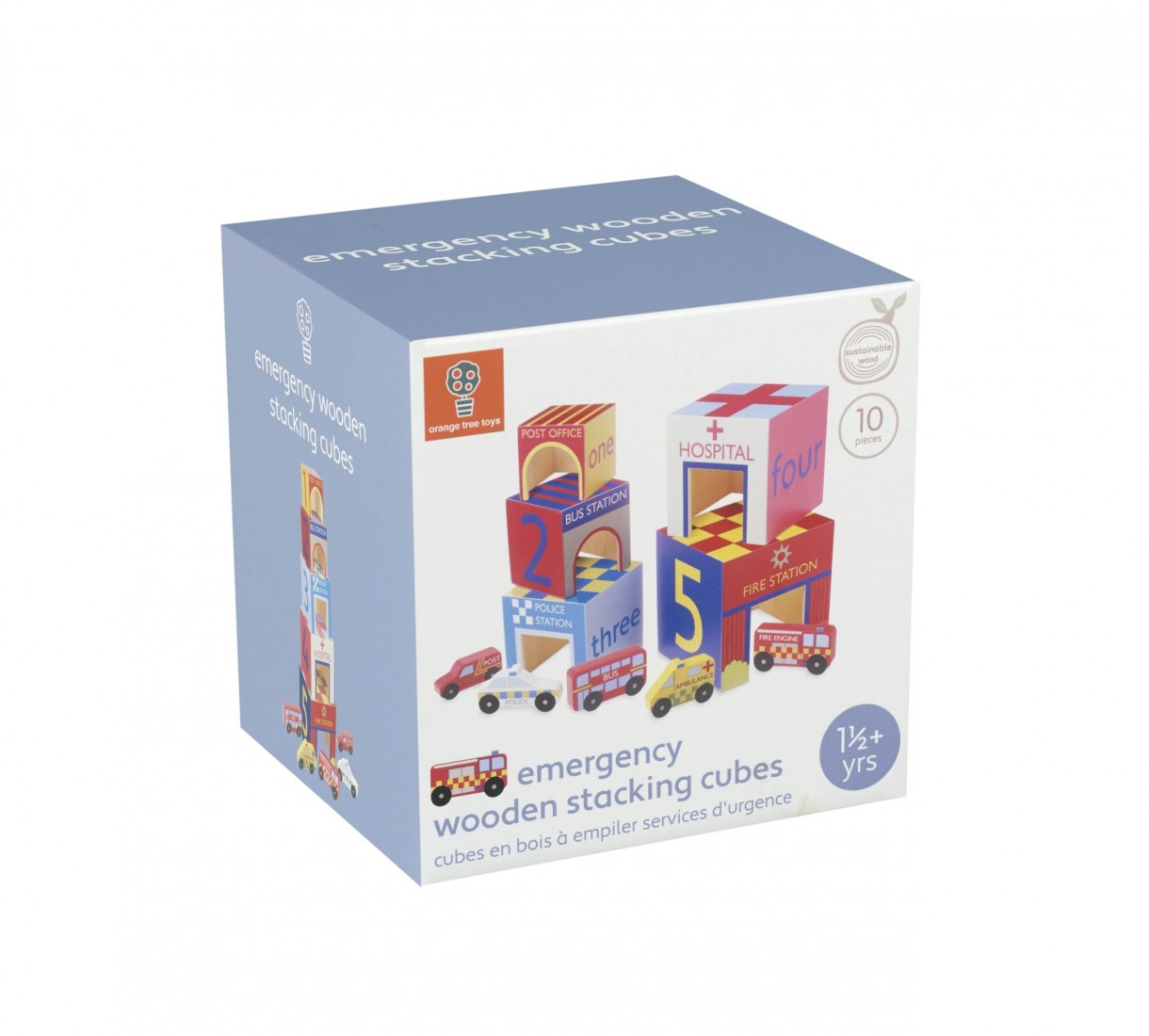 Κύβοι Στοίβαξης Αυτοκίνητα της Πόλης 12350  – Orange Tree Toys.