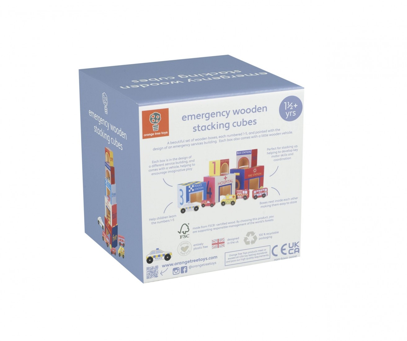 Κύβοι Στοίβαξης Αυτοκίνητα της Πόλης 12350  – Orange Tree Toys.