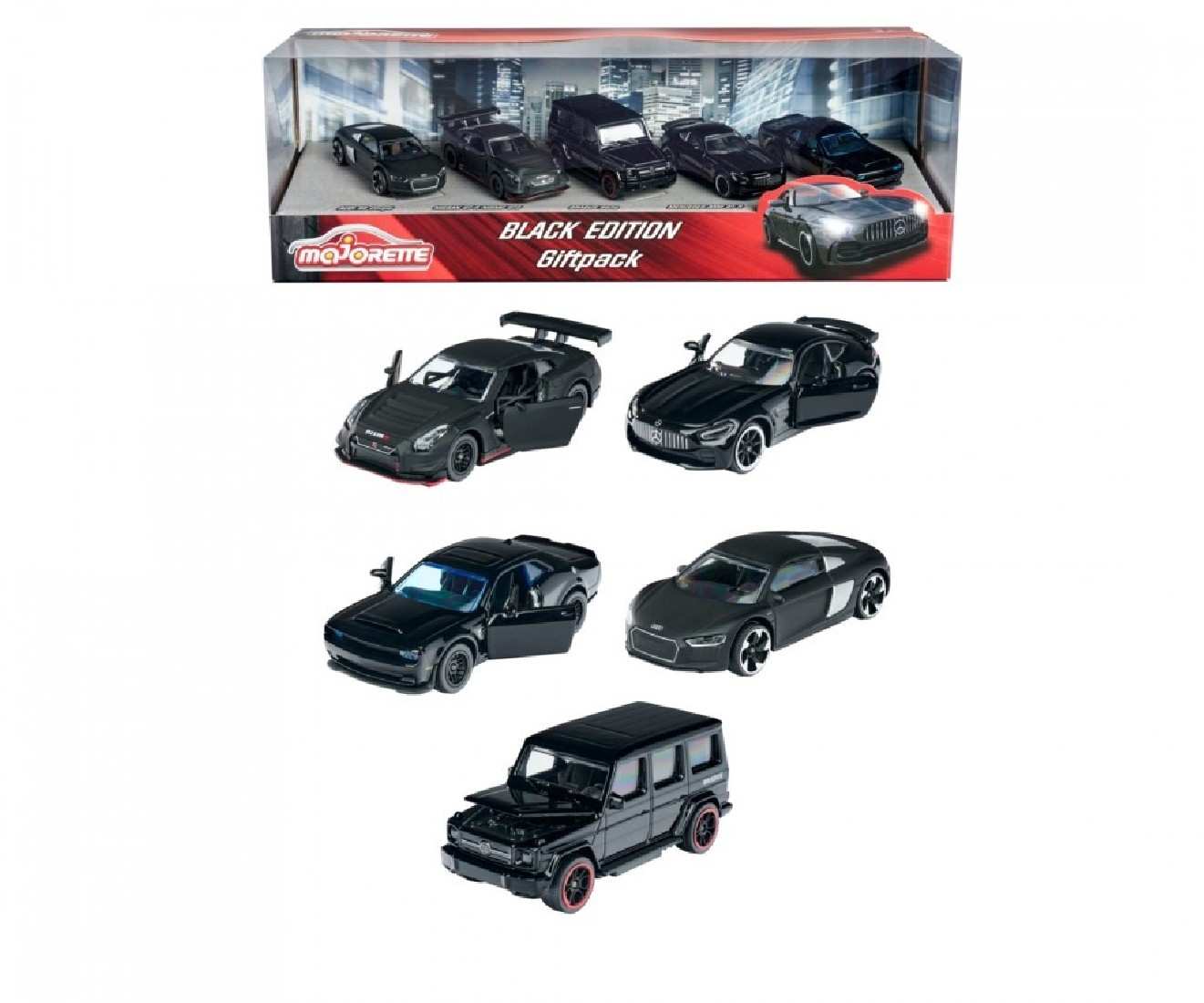 Αυτοκίνητα Black Edition 5 Pieces Giftpack 601009 Majorette