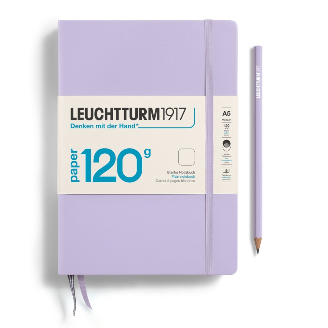 Leuchtturm 1917 Notebook A5 Edition 120g Lilac Plain, Hard Cover