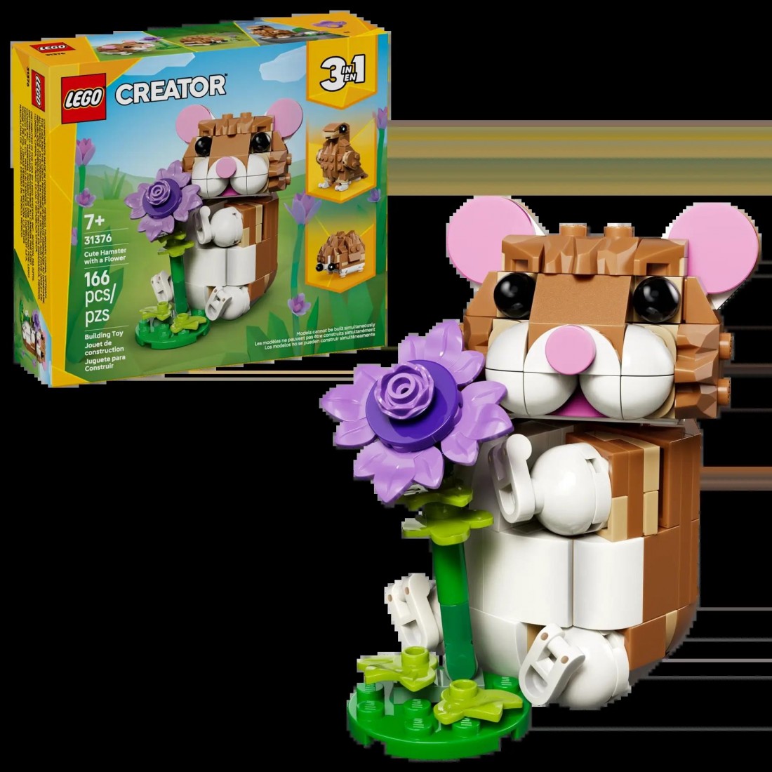 Cute Hamster with a Flower 31376 Lego Creator