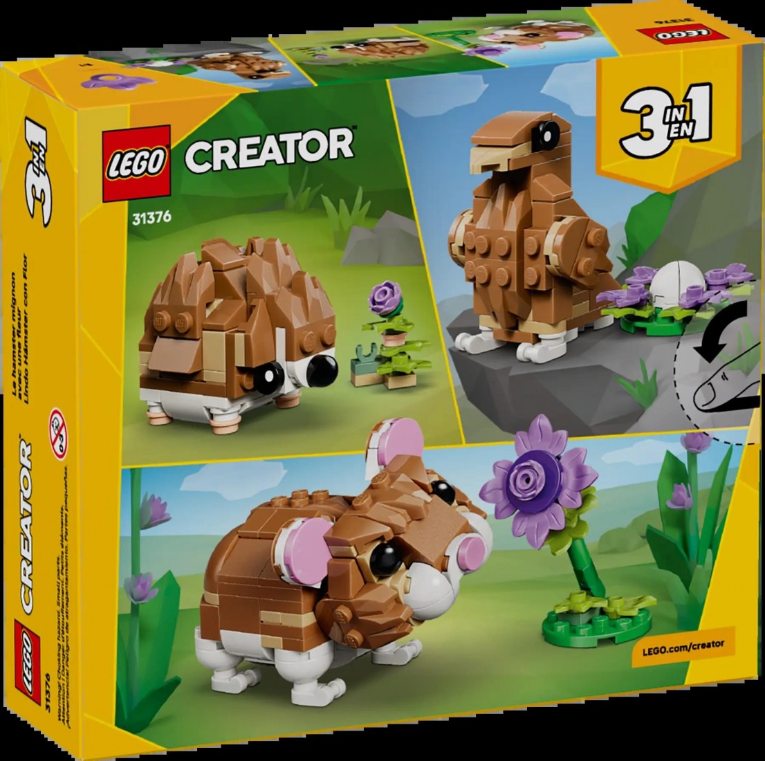 Cute Hamster with a Flower 31376 Lego Creator