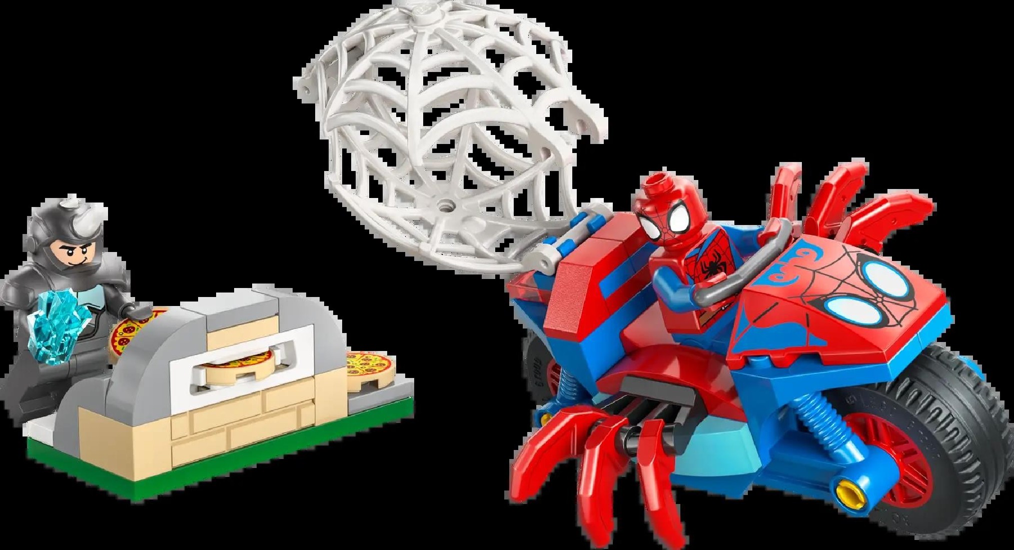Spidey on his Motorcycle vs. Rhino 11206 Lego Marvel