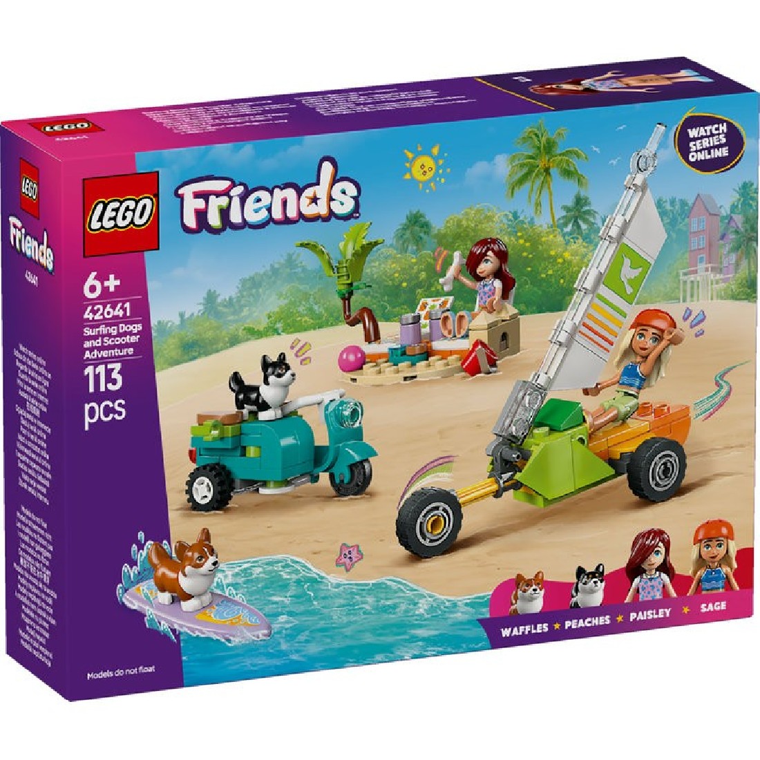 Surfing Dogs And Scooter Adventure 42641 Lego Friends