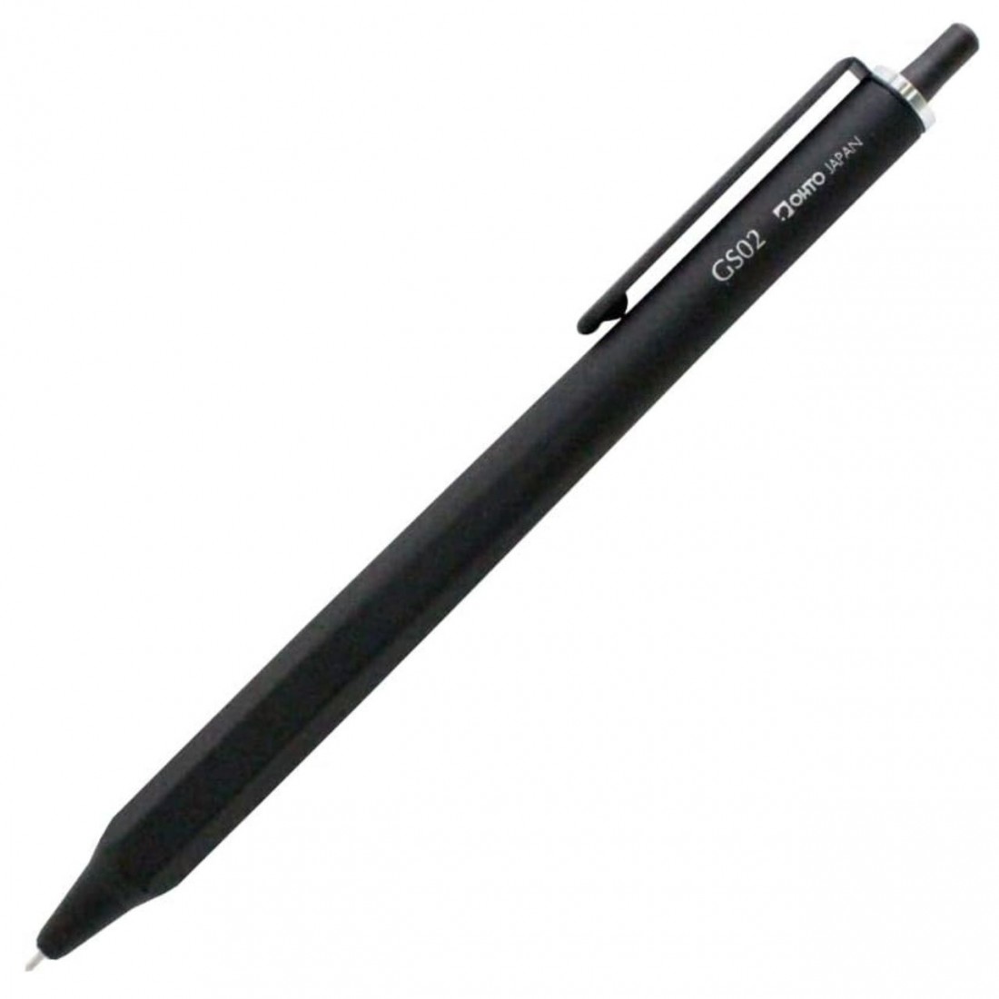 OHTO Roller Gel Pen, Retractable Needle Tip 0.5mm Fine Point, Black Barrel, Ultra-Quick Drying Black Gel Ink Pen, All-Metal Hybrid Body, GS02-G5-BK