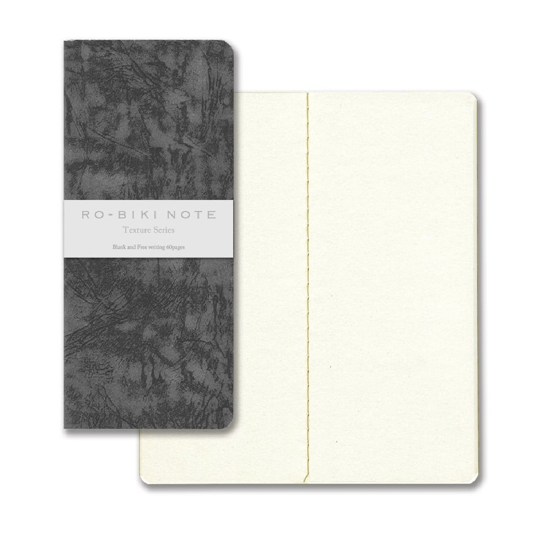 Yamamoto RO-BIKI NOTE Texture Series Gin-nezu 210x90mm, 60 pages, unlined