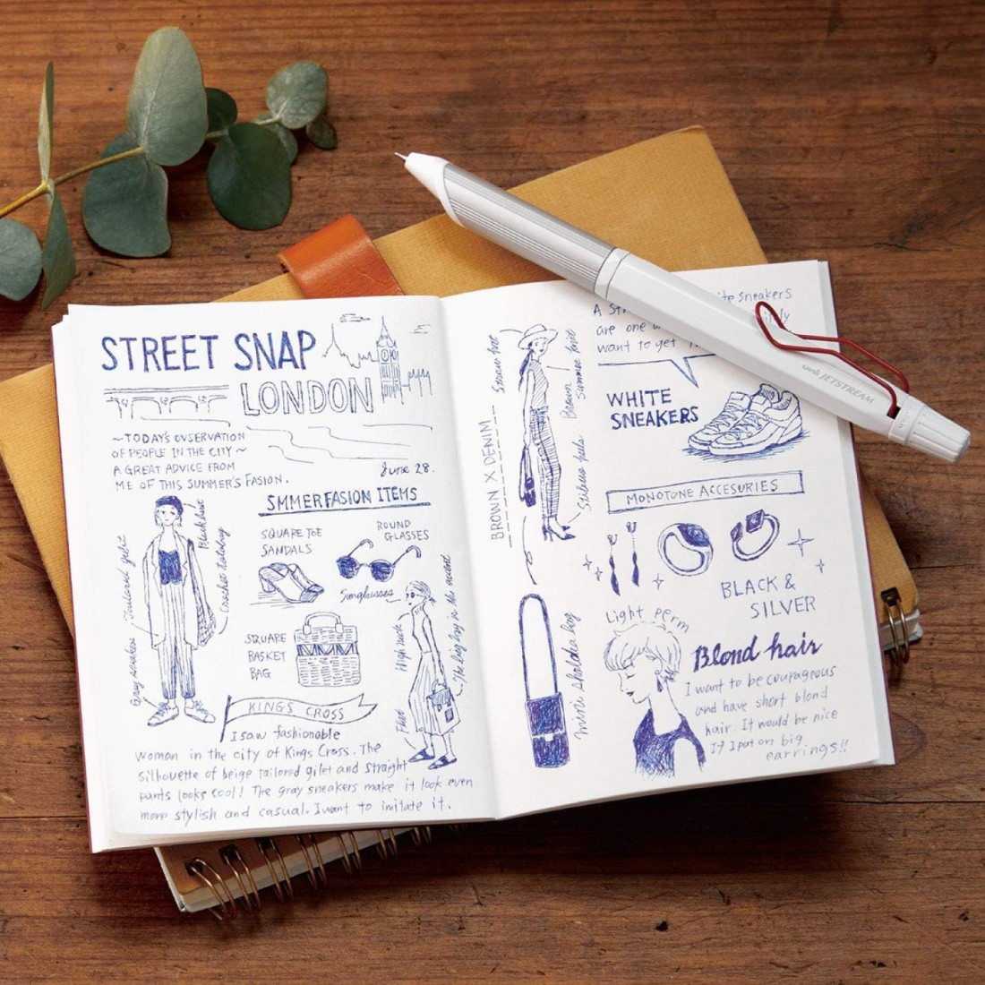 Uni Mitsubishi multipen Jetstream Edge 3 SXE3-2503-28.W15 3-Color Ballpoint Pen 0.28 mm White Red