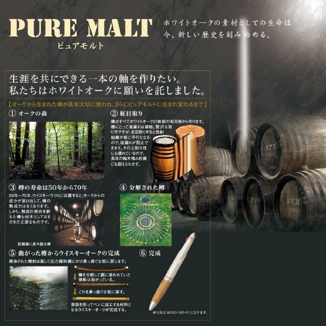 Uni Mitsubishi Gel Ballpoint Pen, Pure Malt, 0.5, UMN515.22, Dark Brown