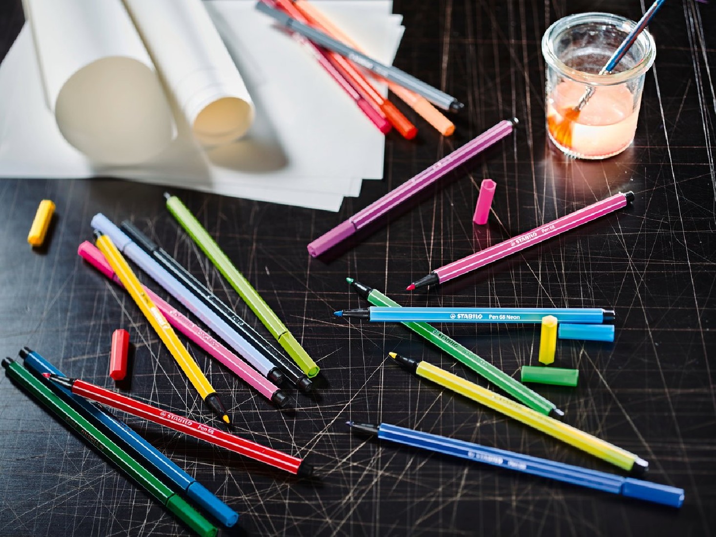 Μαρκαδόροι Ψιλής Γραφής  Point 68 Σετ 40τεμ 6840-6 Stabilo