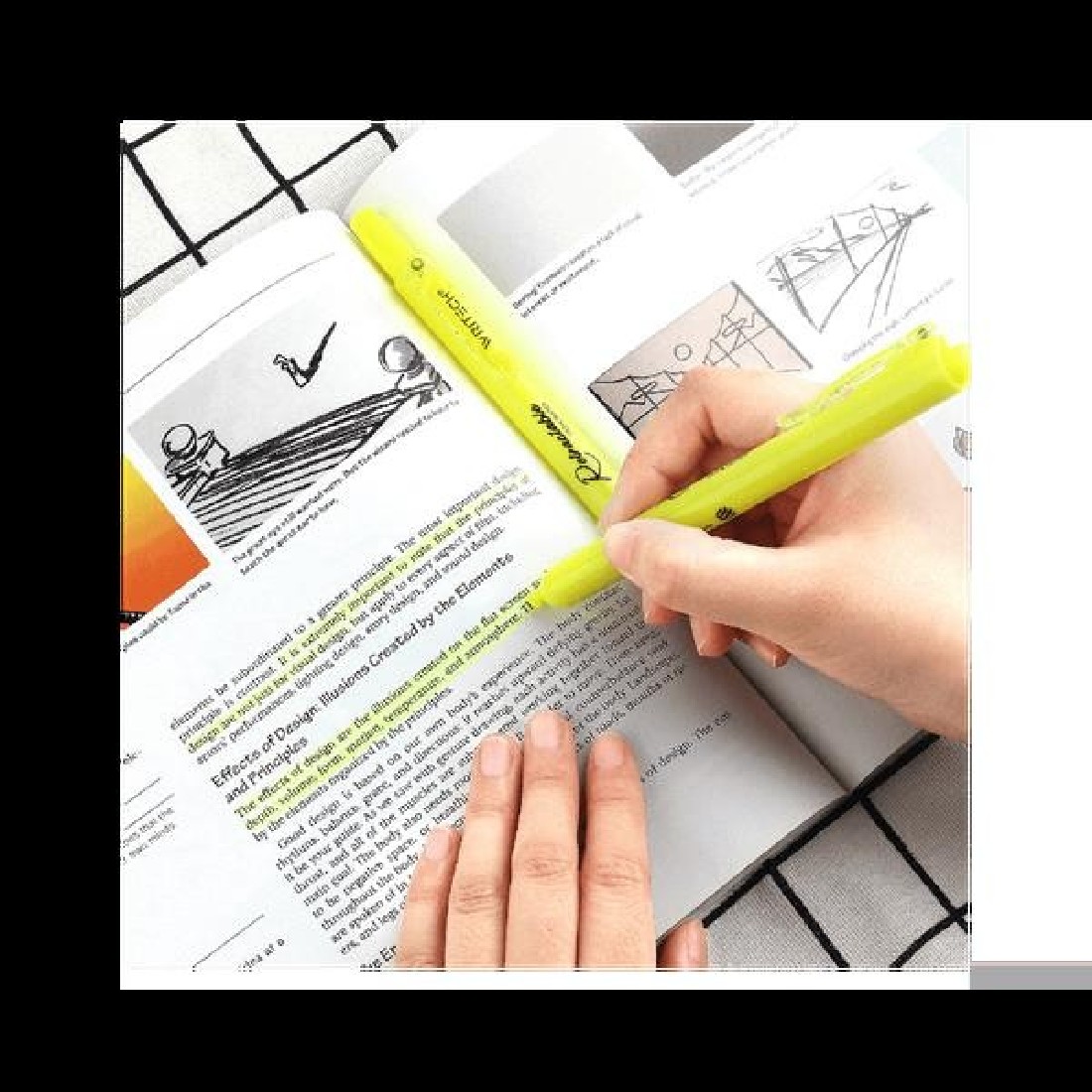 Writech Μαρκαδόρος Υπογράμμισης με Κουμπί Επαναγεμιζόμενος W805S Neon Yellow