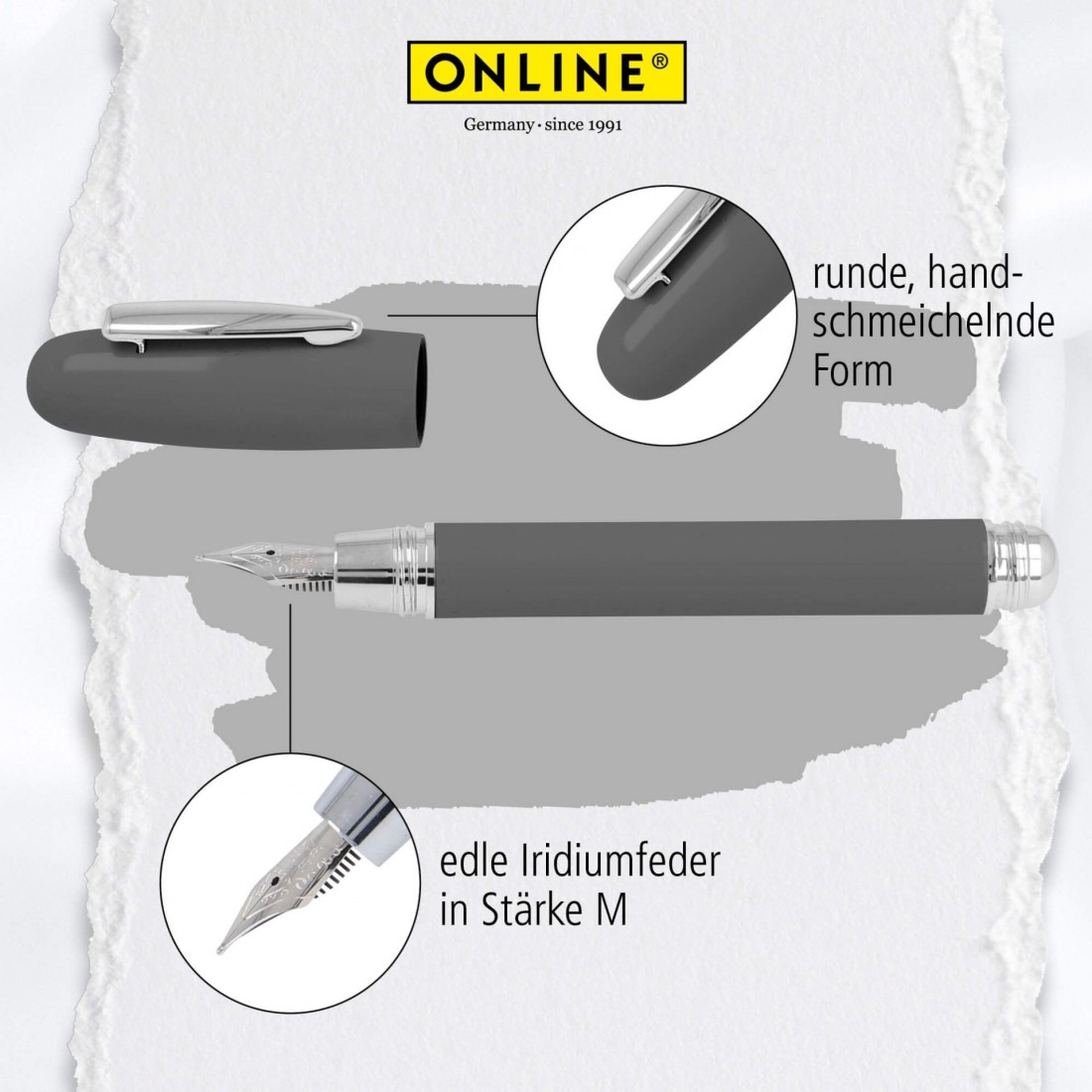 Online Highway Anthracite fountain pen 38289