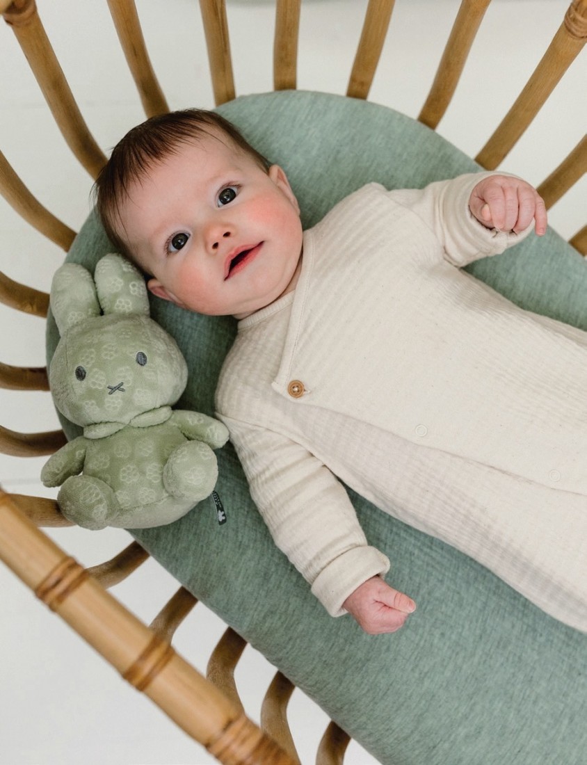 Λούτρινο Aπό Bελουτέ Ύφασμα 20cm Πράσινο 3886 Miffy Flowers