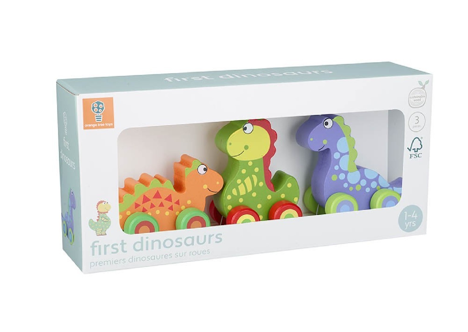 Ξύλινο παιχνίδι Οι Πρώτοι Μου Δεινόσαυροι 07403  Orange Tree Toys