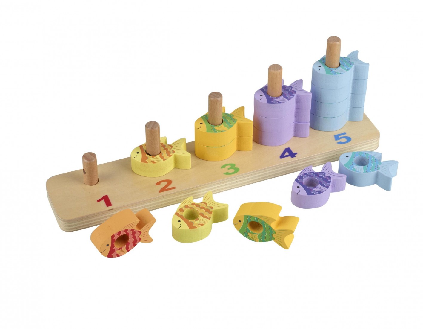 Ξύλινο Παιχνίδι Στοίβαξης και Μετρήματος Sea Life 12974 Orange Tree Toys (FSC®)