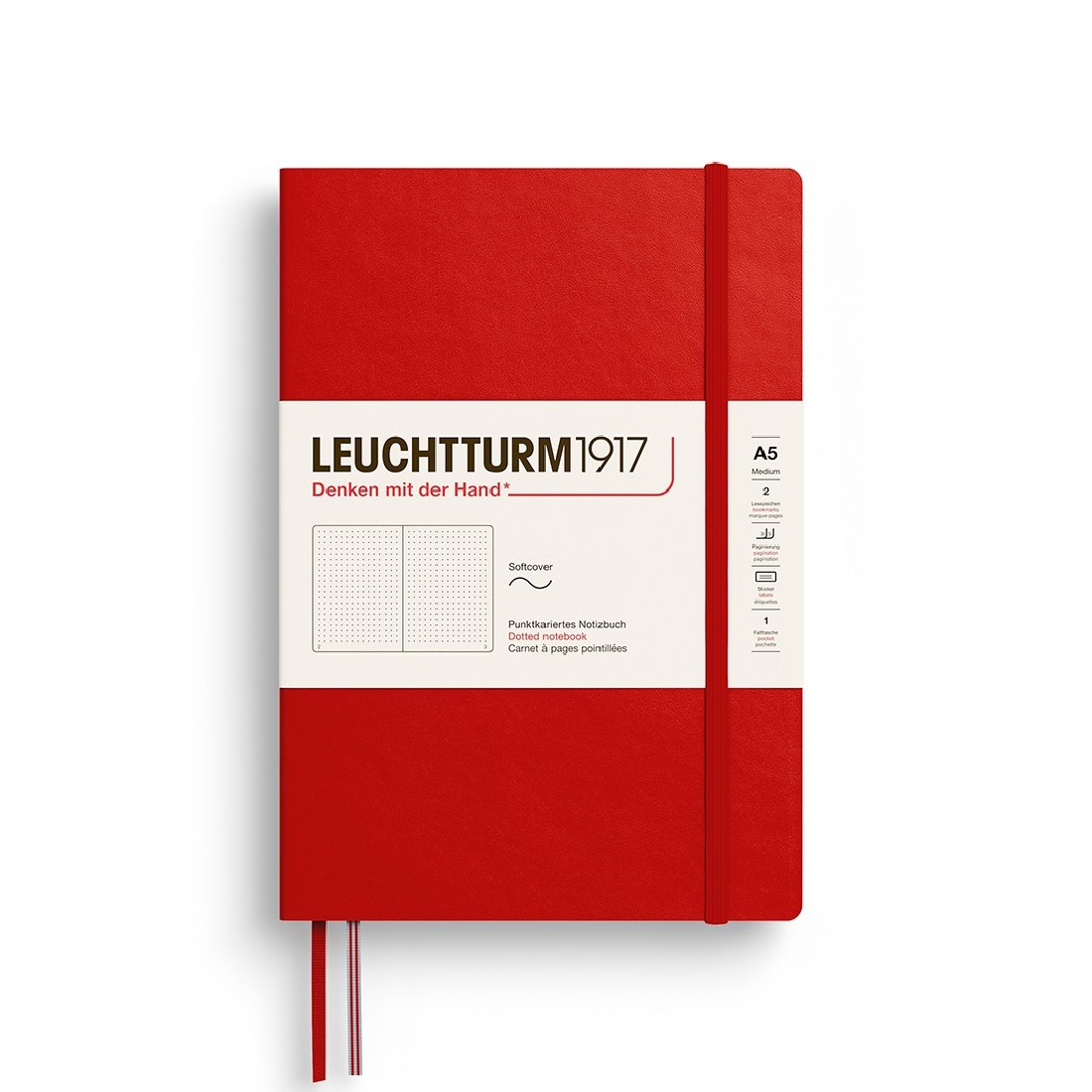 Leuchtturm 1917 Notebook A5 Cherry Red Dotted Soft Cover