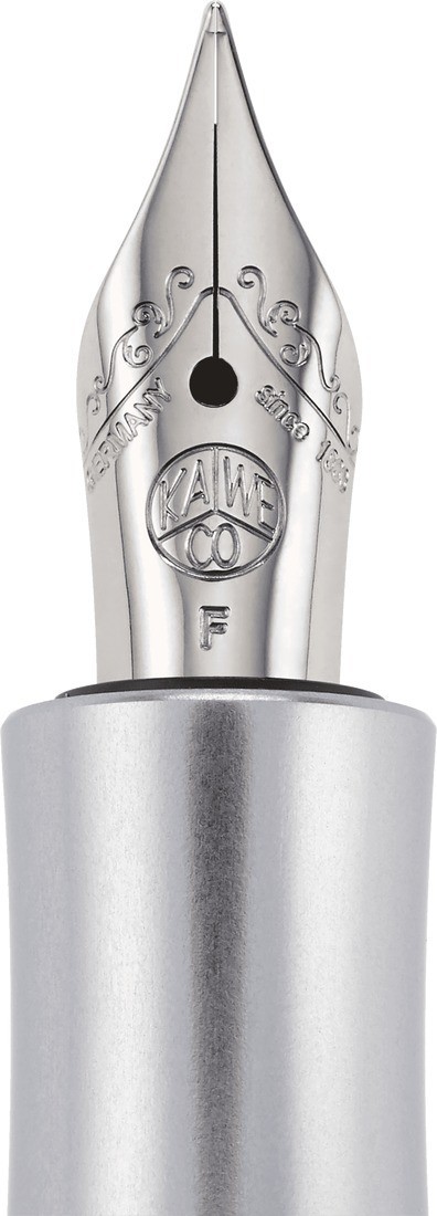 Kaweco Moleskine Aluminium Silver fountain pen with free clip and blue cartridges