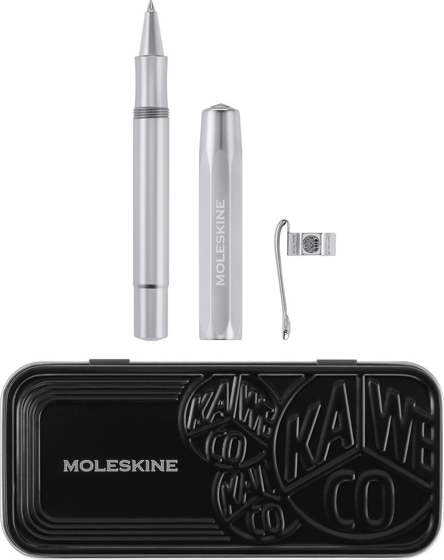 Kaweco Moleskine Rollerball Aluminium Silver with free clip