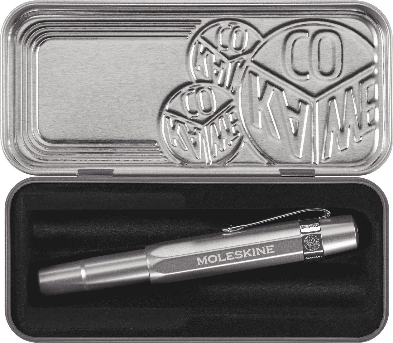 Kaweco Moleskine Rollerball Aluminium Silver with free clip